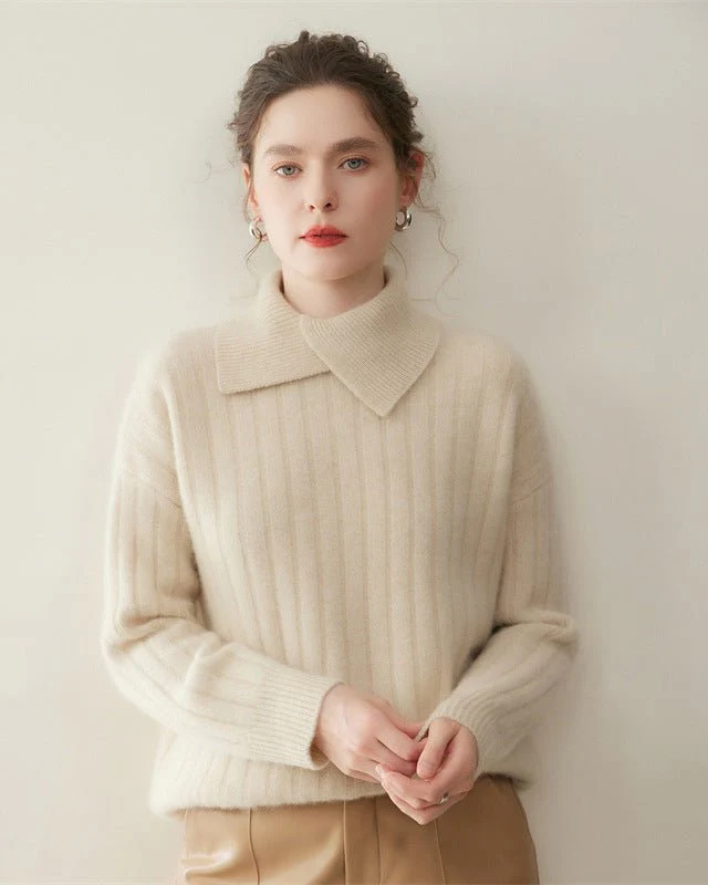 Image of Cashmere Irregular Turtleneck Sweater