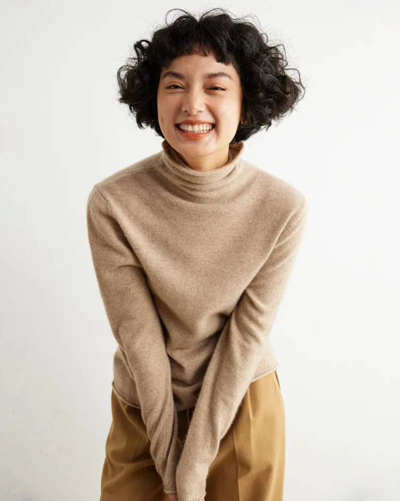 Image of Cashmere Pile Collar Jumper