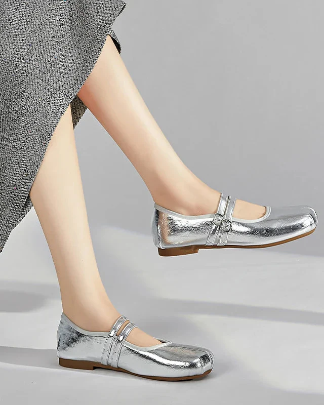 Image of Silver Princess-Style Ballet Flats
