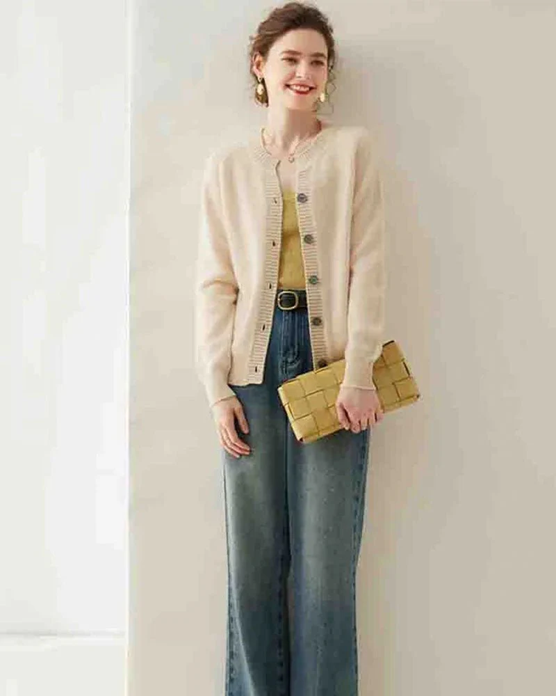Image of Cashmere Knitted Cardigan