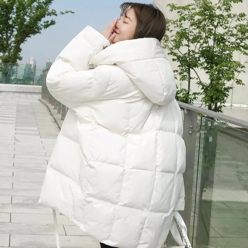 Image of Loose Hooded Parka Jacket