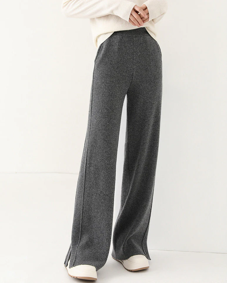 Image of Wool Wide-Leg Sweatpants