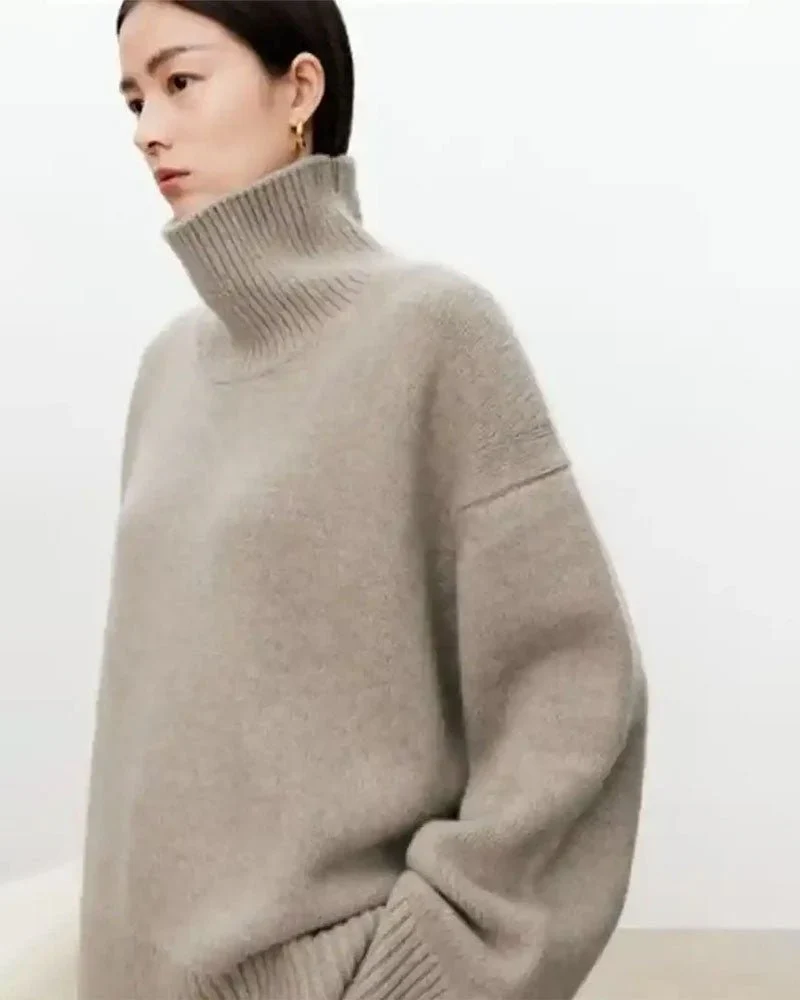 Image of Oversized Cashmere Turtleneck Sweater