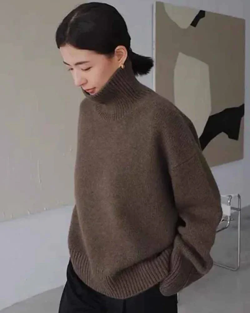Image of Wool Turtleneck Pullover Sweater