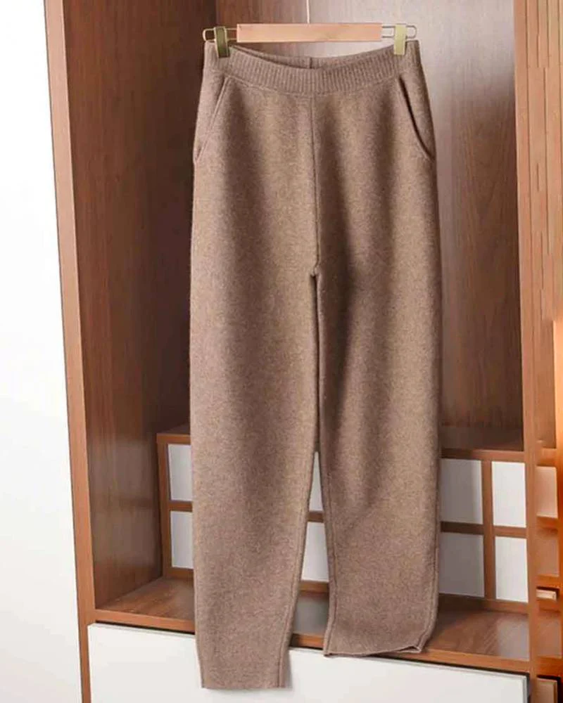 Image of High Rise Cashmere Harlan Pants
