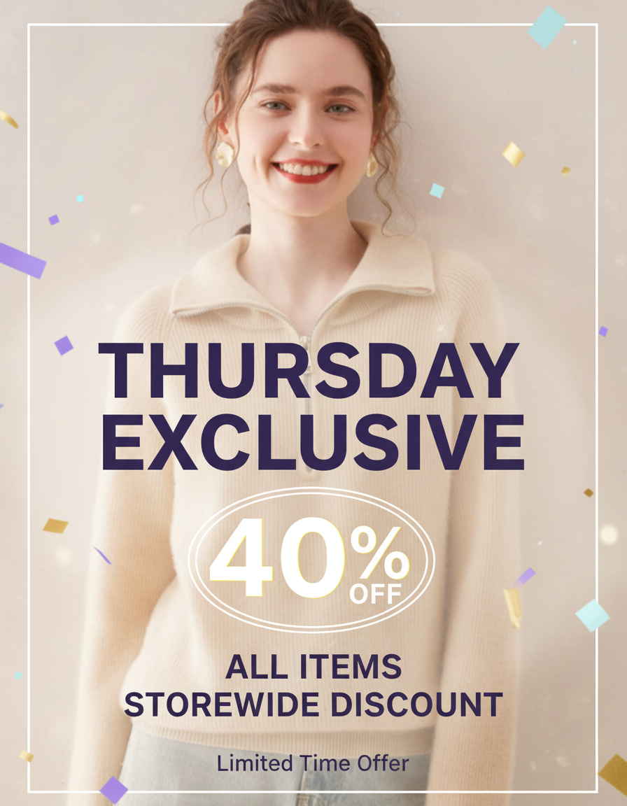 Thursday Exclusive: 40% off all items storewide, limited time offer.