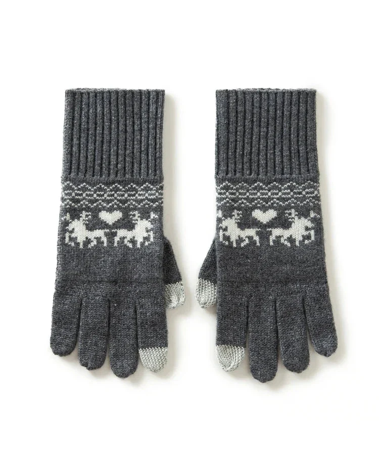 Image of Cashmere Jacquard Gloves