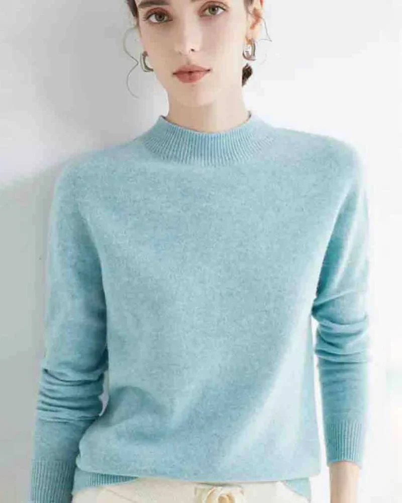 Image of Basic Style Round Neck Wool Jumper