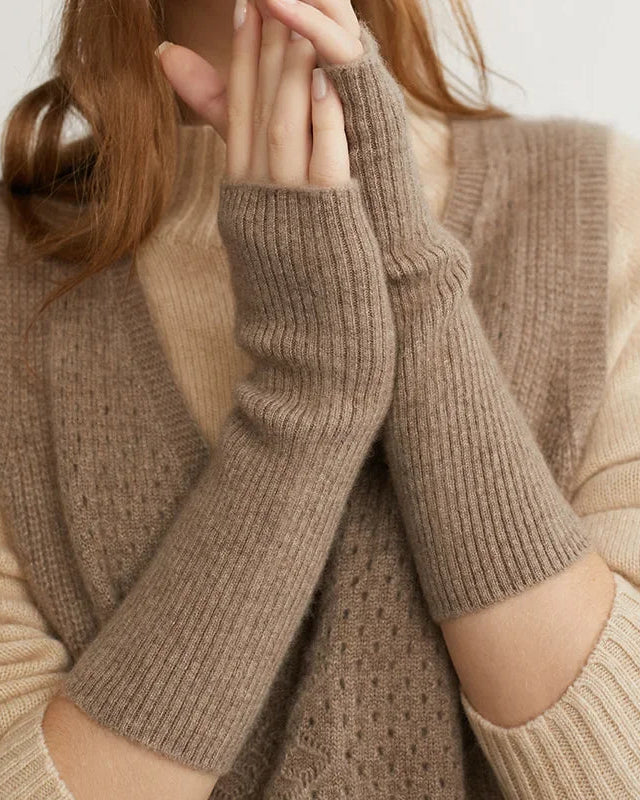 Image of Fine-Knit Cashmere Arm Warmers