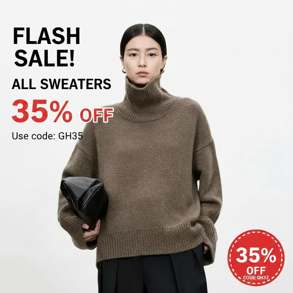 Flash sale on sweaters: 35% off with code GH35.