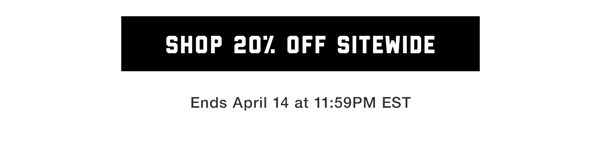 Shop 20% off Sitewide