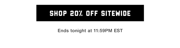 Shop 20% off Sitewide