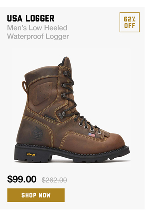 USA Low Heeled Logger - $99