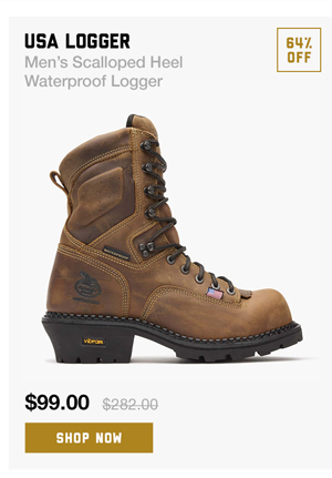 USA Scalloped Heel Loggers - $99