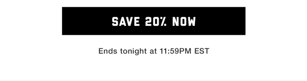 Save 20% Sitewide