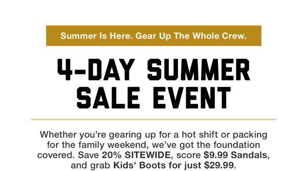 4-Dy Summer Sale Event