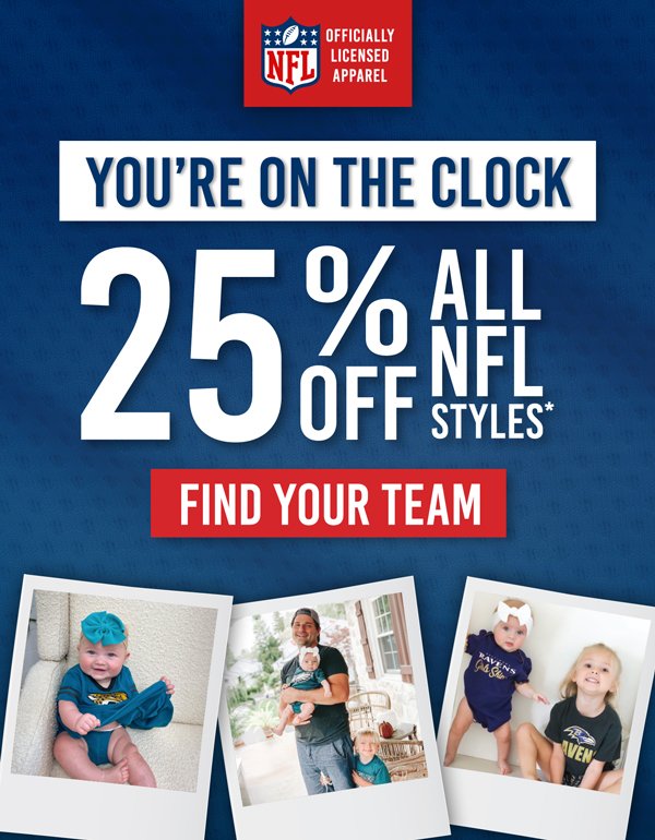 Up to 25% Off All NFL Styles