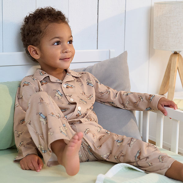 Toddler Boy in Pajamas
