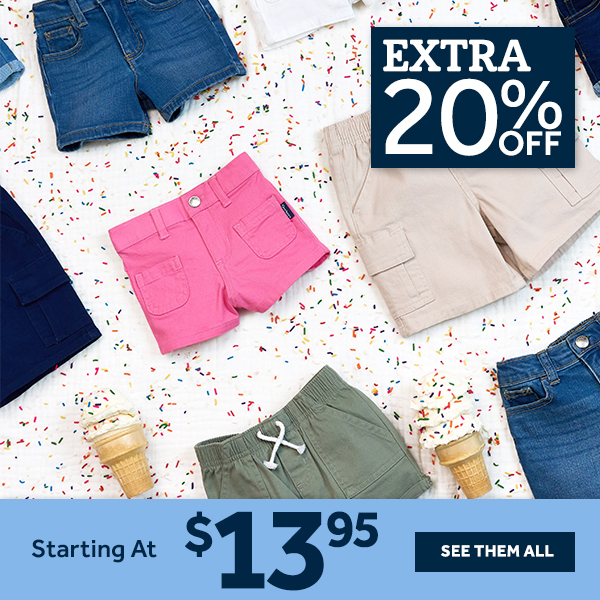 Extra 20% off Shorts, Pants and More Starting at $13.95