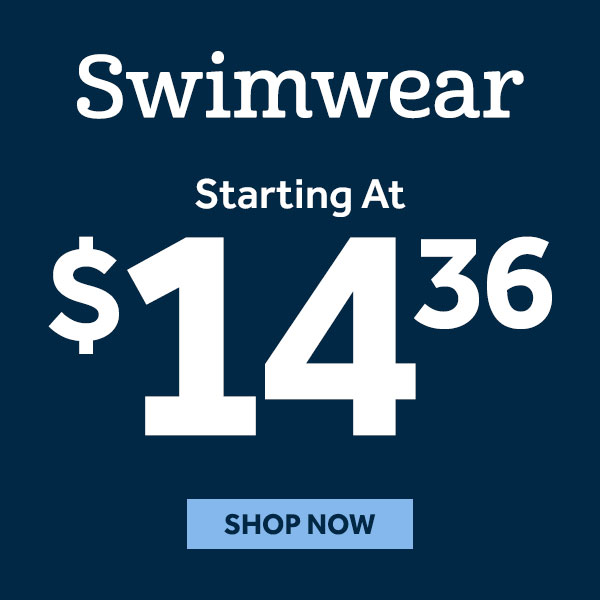 Swimwear starting at $14.36