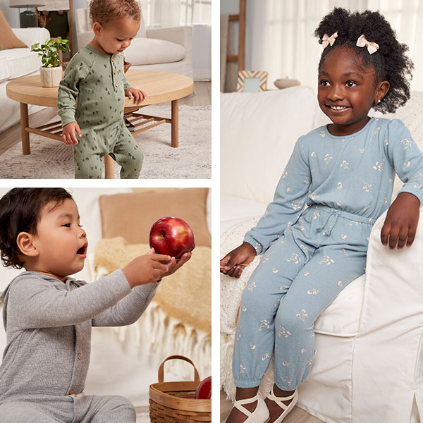 Baby and Toddler Girl and Boy Rompers for the Fall 