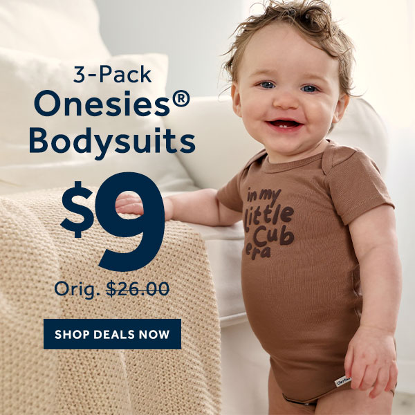 3-Pack Onesies® Bodysuits $9 Orig. $26.00