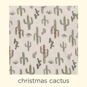 baby and toddler christmas cactus pajamas
