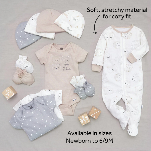 Available in sizes Newborn to 6/9M