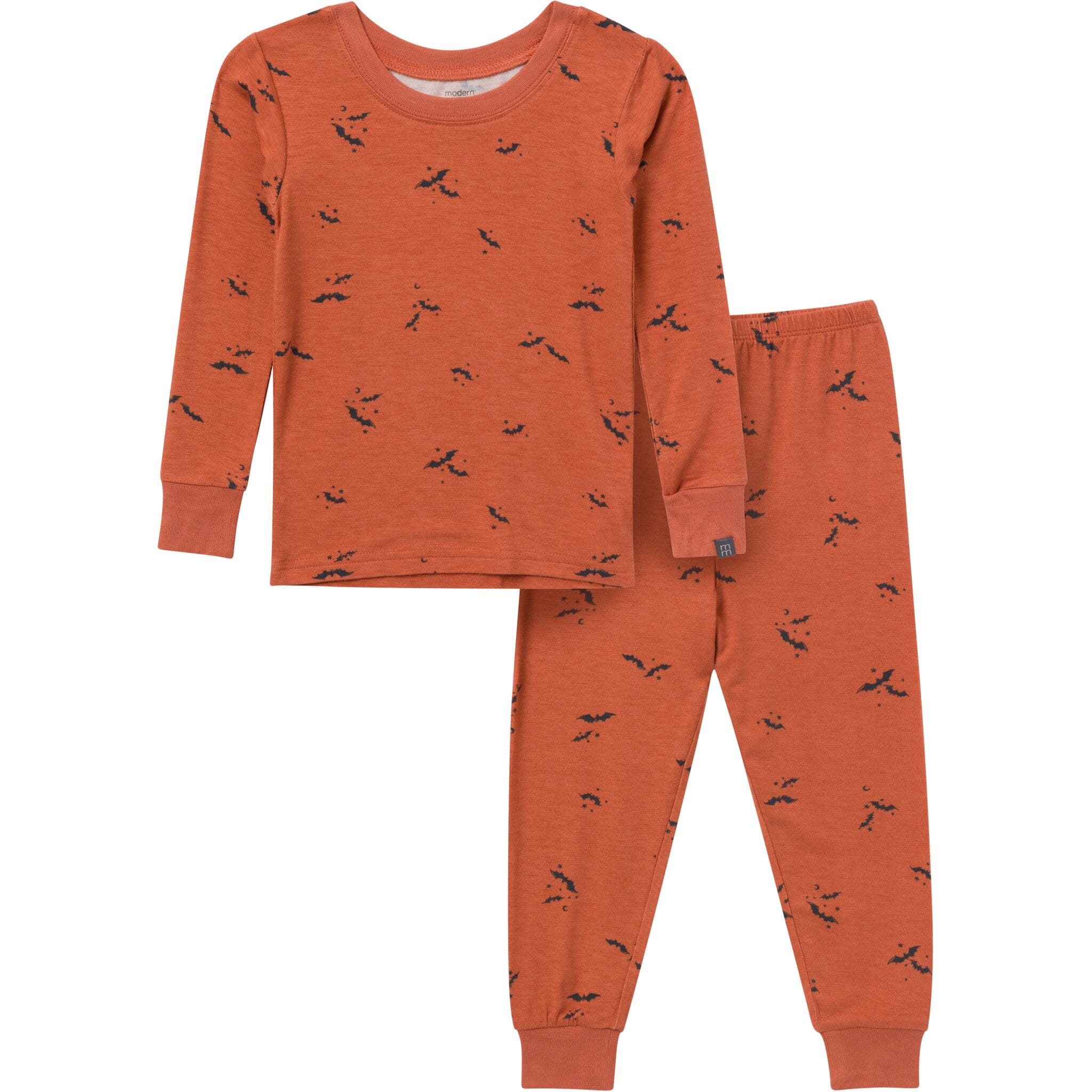 2-Piece Neutral Autumn Bats Snug Fit Pajama Set