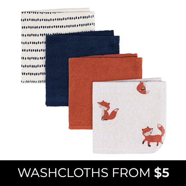 Washcloths from $5