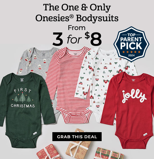 3-Pack Baby Long Sleeve Onesies® Bodysuits