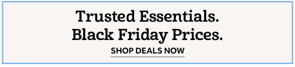 Tursted Essentials. Black Friday Prices. 