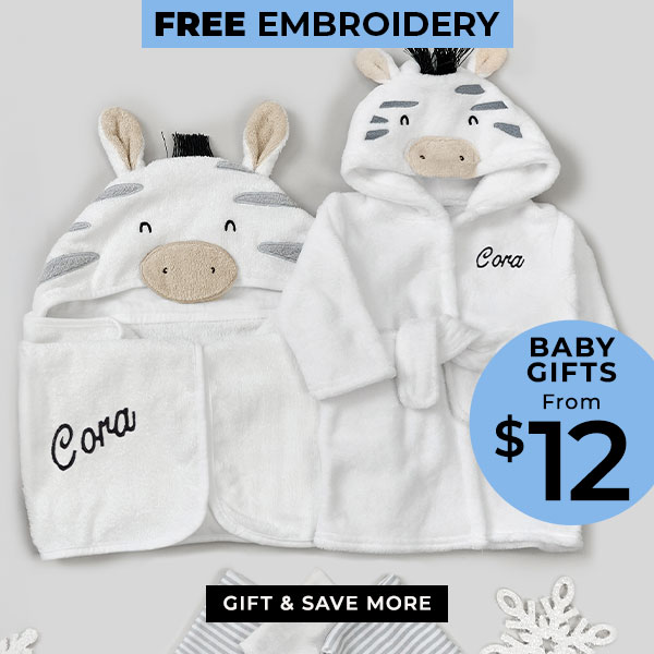 Baby Gifts from $12 + Free Embroidery