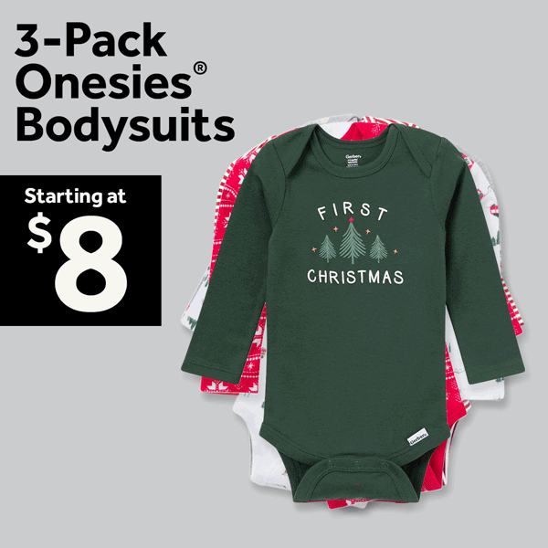 3-Pack Onesies® Bodysuits Starting at $8