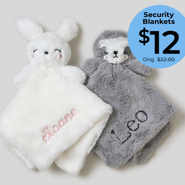 Embroidered Baby Security Blanket