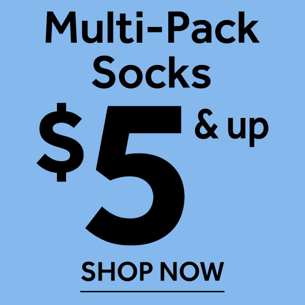 Multi-Pack Socks $5 and up