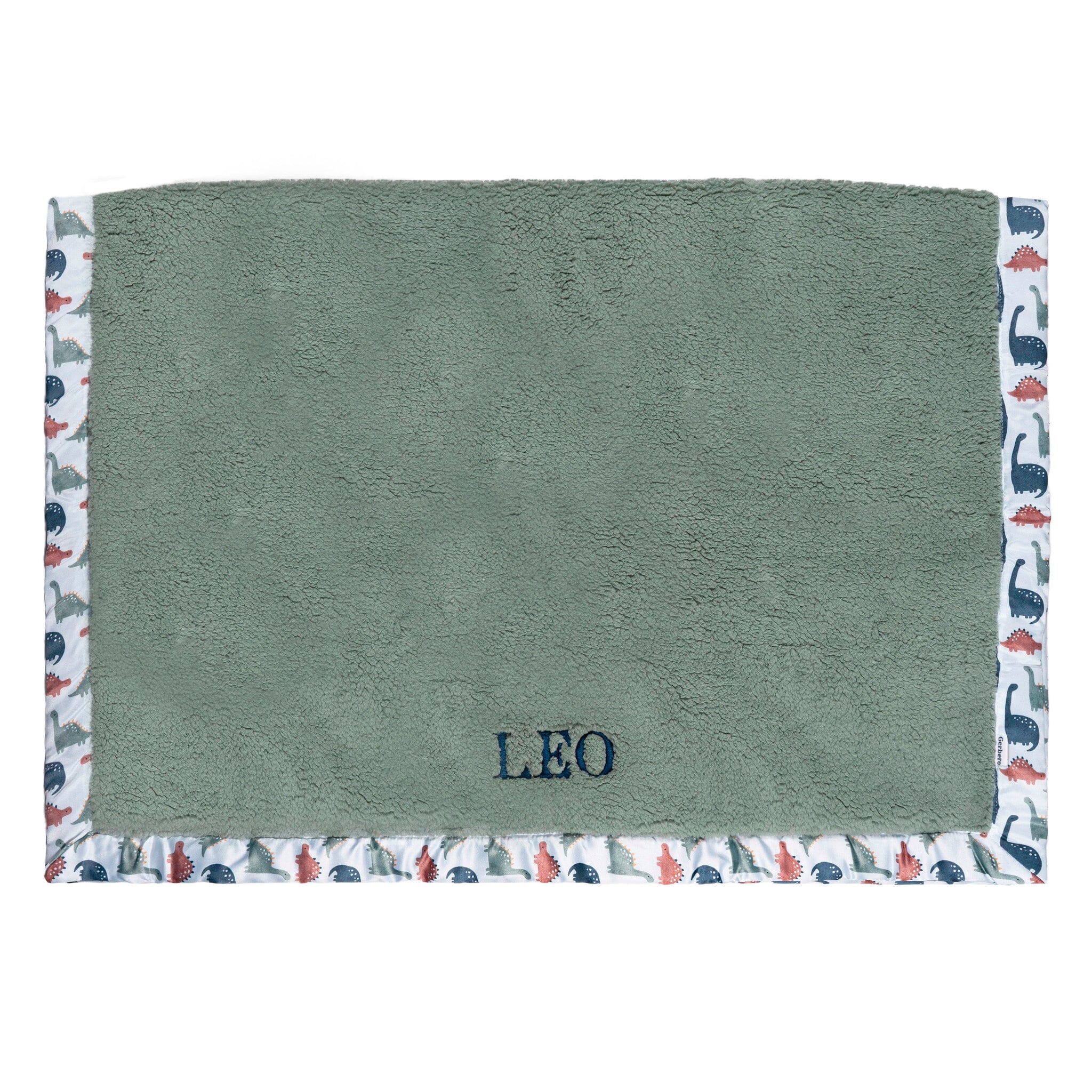 Embroidered Dino Time Plush Blanket
