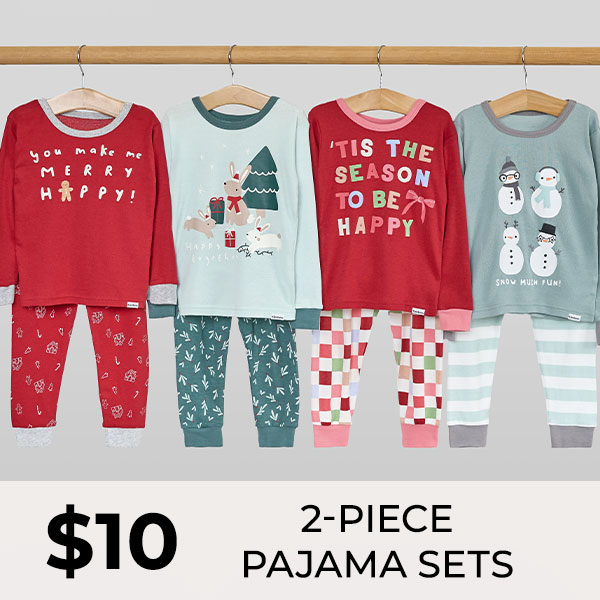 $10 2-piece pajama sets