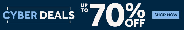 Cyber Deals up to 70% off