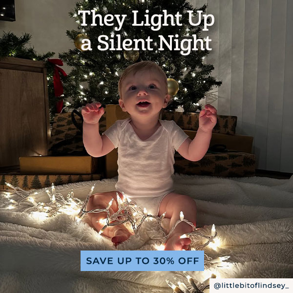 They Light Up a Silent Night - Save up to 30% off on white Onesies® Bodysuits