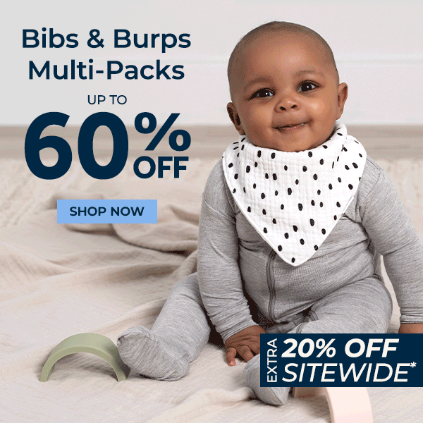 Bibs & Burps Multi-packs up to 60% Off + Extra 20% Off