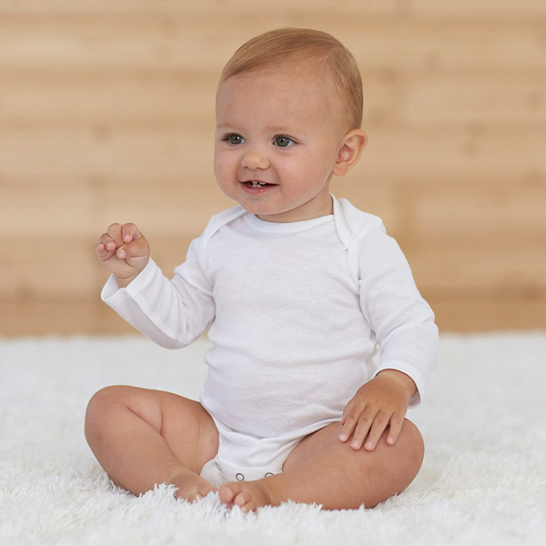 6-Pack White Long Sleeve Onesies® Bodysuits