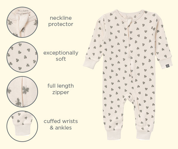 exceptionally soft hacci sleepwear in charming st. patrick's day prints