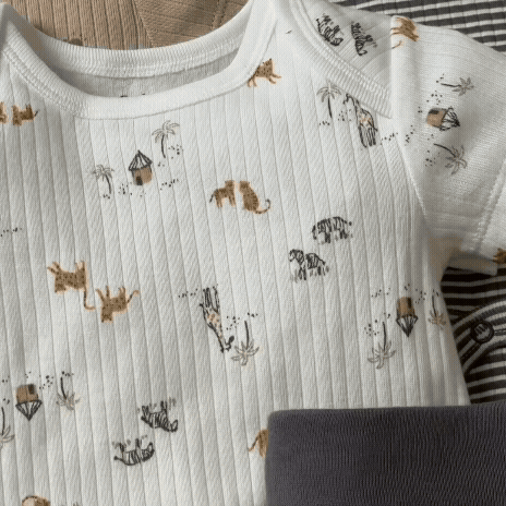 13-Piece Baby Neutral Safari Baby Essentials Gift Set