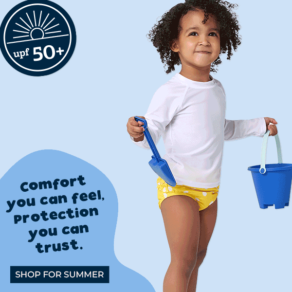 Sun-Safe UPF 50+ baby and toddler rash guards