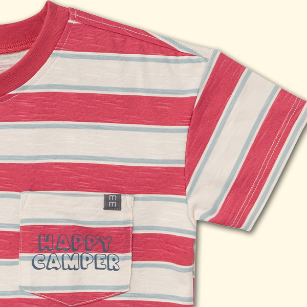 2-Piece Toddler Boys Coastal Stripe Top and Cargo Shorts Set