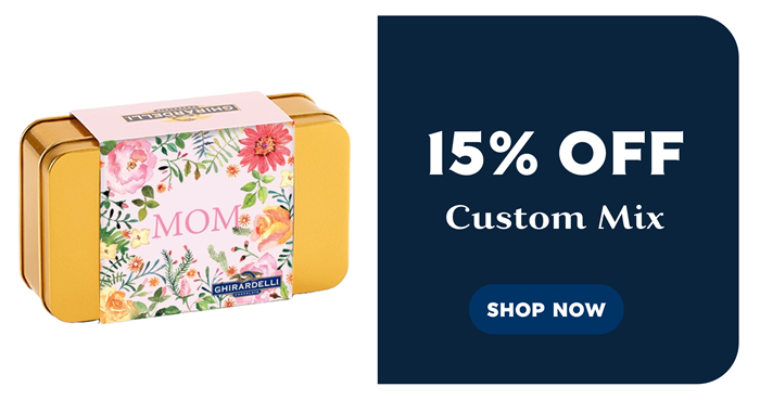 15% off Custom Mix chocolate