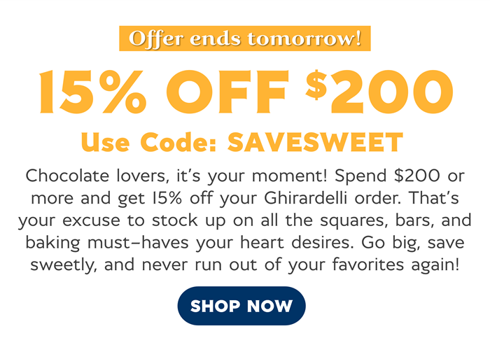 Use code: SAVESWEET