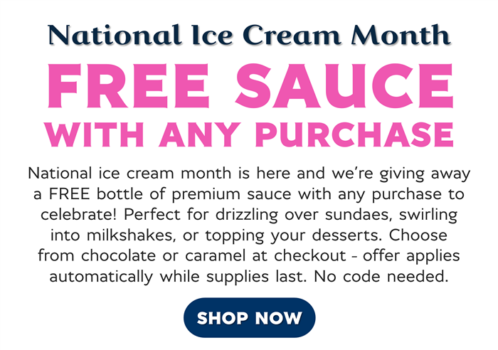 Free Premium Sauce with ANY Purchase