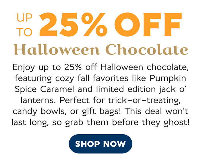 Up to 25% Off Halloween Chocolate
